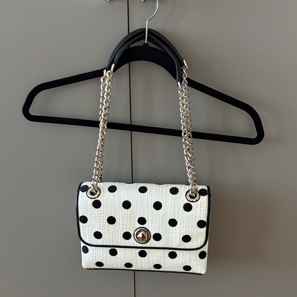 Kate Spade white with polka dot Natalia bag - NWT